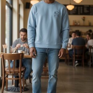 Sandro Light Blue Crewneck XXL